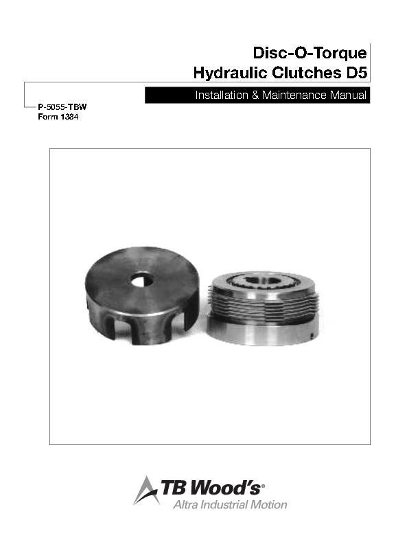 Disc-O-Torque Hydraulic Clutches D5 Install & Maintenance