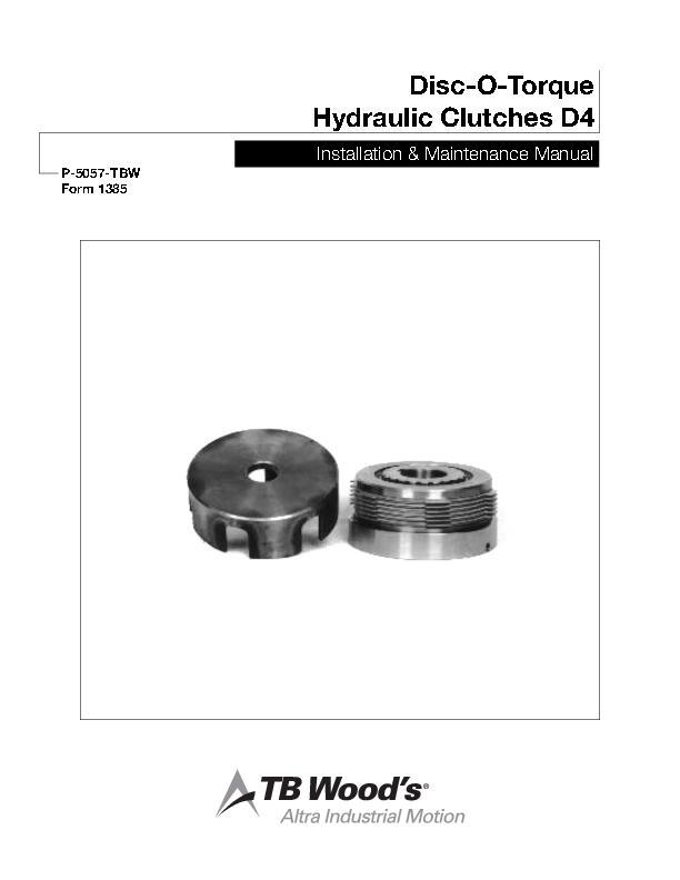 Disc-O-Torque Hydraulic Clutches D4 Install & Maintenance
