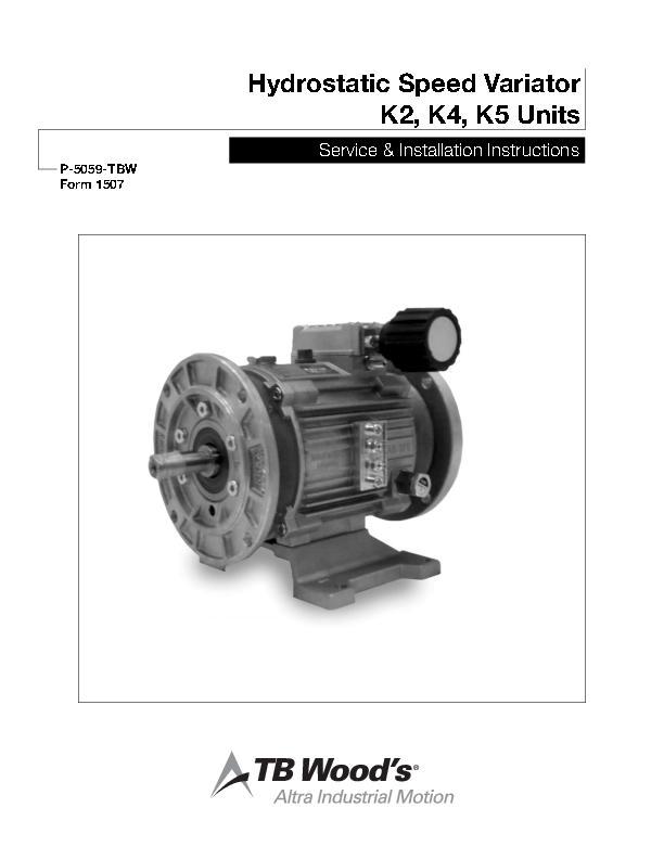 Hydrostatic Speed Variator K2, K4, K5 Units Service & Install