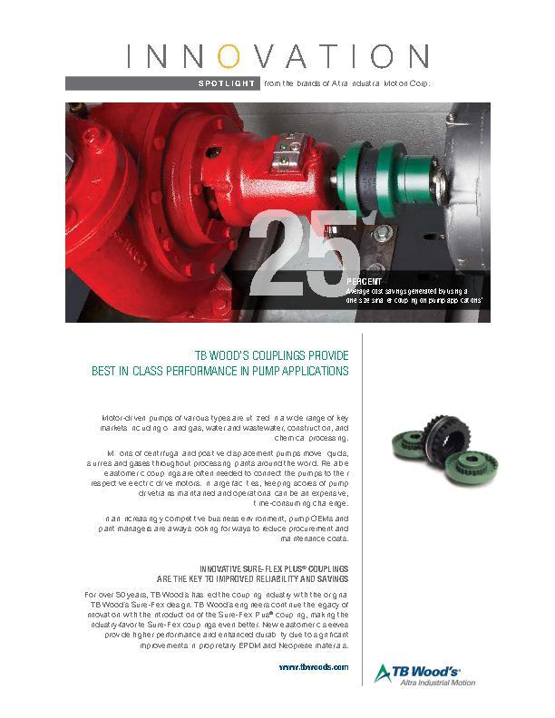 TB Wood's Couplings Provide Best-in-Class Performance In Pump Applications