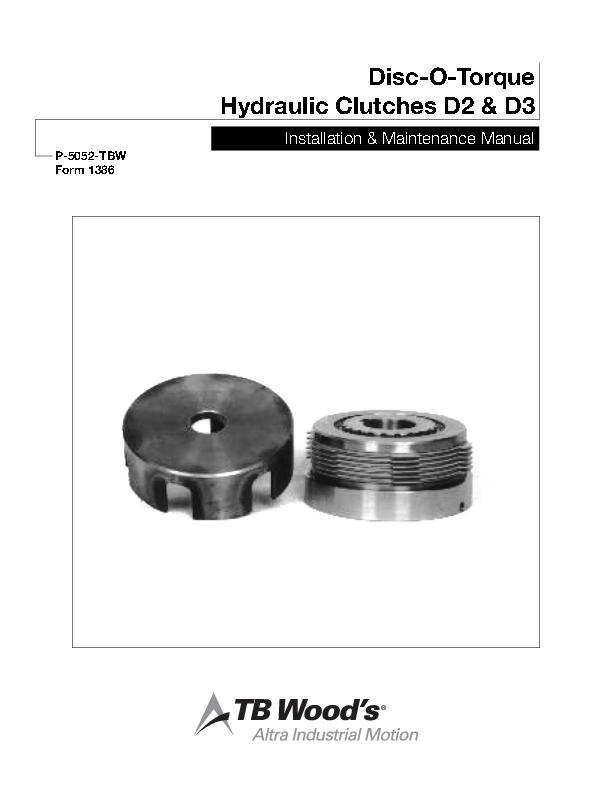 Disc-O-Torque Hydraulic Clutches D2 & D3 Install & Maintenance