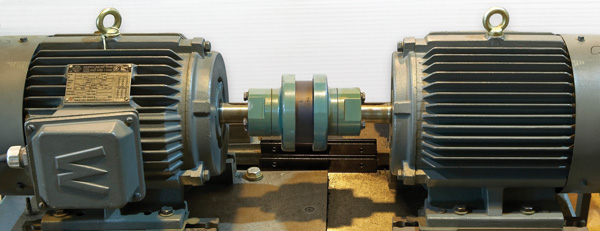 Wear test stand with misaligned motors